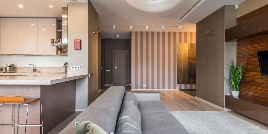 Beautifully designed modern living room interior representing premium Alexandria real estate